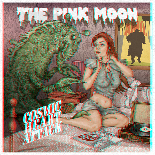 The Pink Moon - Cosmic Heart Attack. (LTD Coloured vinyl with 3D glasses)